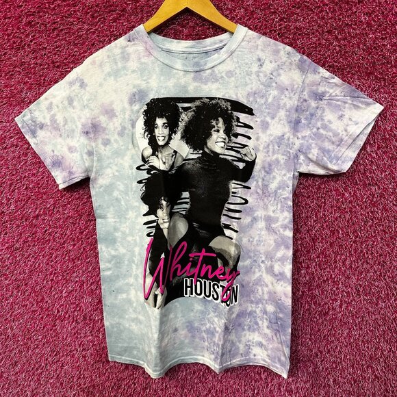 Whitney Houston I wanna Dance With Someone Tie Dye Tee Med - Picture 1 of 4